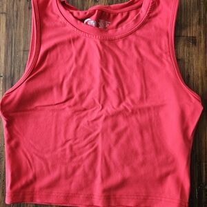 Zyia Red Sleeveless Crop Top Size Medium